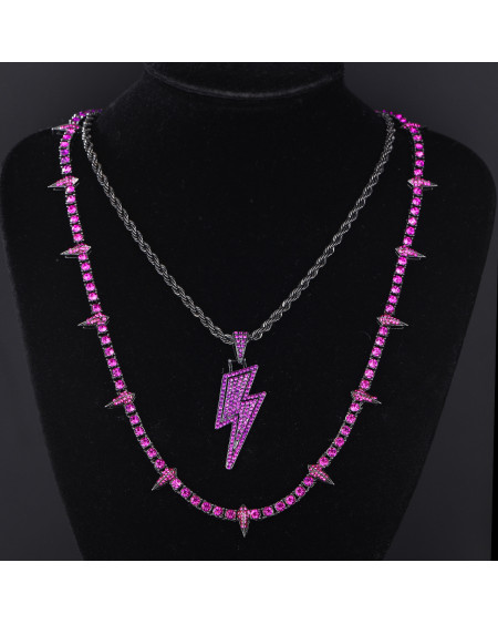 Women's Stacked Dark Style High Quality Euro-American Black Panther Necklace