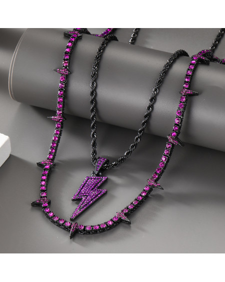 Women's Stacked Dark Style High Quality Euro-American Black Panther Necklace