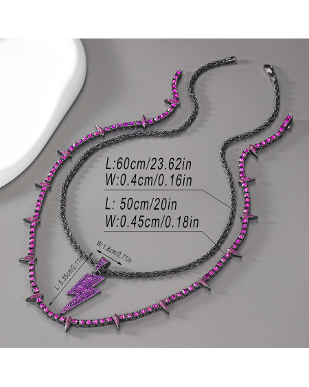 Women's Stacked Dark Style High Quality Euro-American Black Panther Necklace