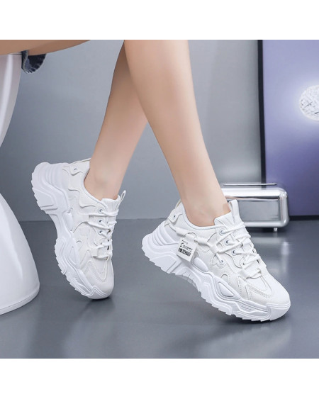 Chuncky Sneakers Casual Sneakers Breathable Women Lightweight Sneakers Height Incresing All-match for Spring Autumn