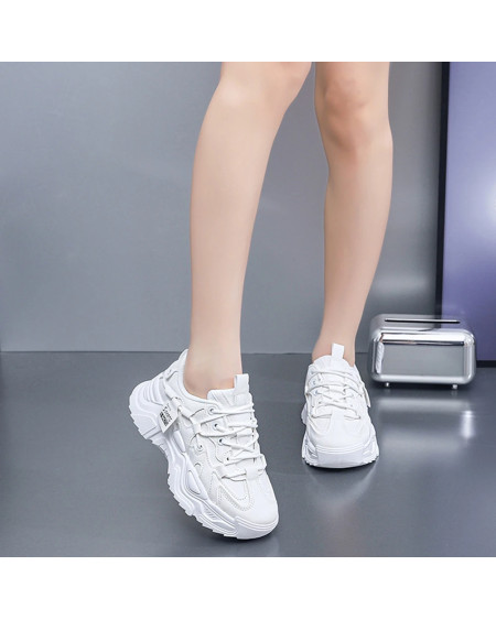 Chuncky Sneakers Casual Sneakers Breathable Women Lightweight Sneakers Height Incresing All-match for Spring Autumn