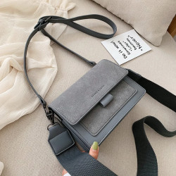 Cartera informal bandolera de tela esmerilada de moda para mujer