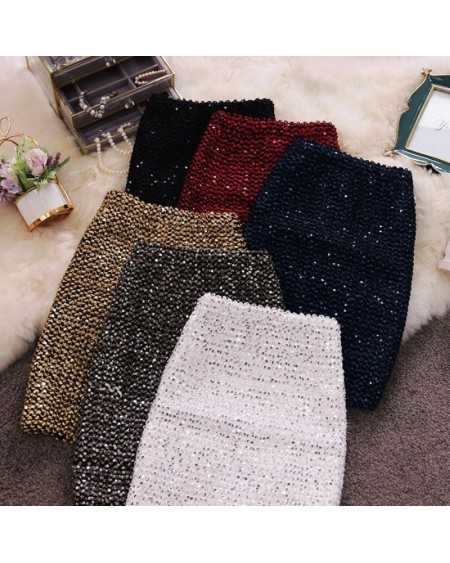 Sequined Party Mini Skirts Women Sexy High Waist Cute A-line Clubwear Autumn Y2k Clothes Retro Korean Fashion Style Faldas Mujer