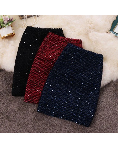 Sequined Party Mini Skirts Women Sexy High Waist Cute A-line Clubwear Autumn Y2k Clothes Retro Korean Fashion Style Faldas Mujer