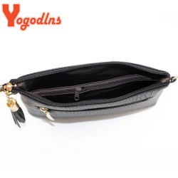 Yogodlns Crocodile Pattern Crossbody Leather Wallet for Women