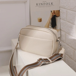 Women's Plain PU Satchel Crossbody Bag